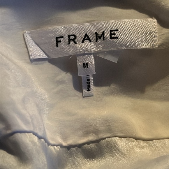 Frame Off White Silk Tie Neck Blouse Shirt Medium - Picture 12 of 14